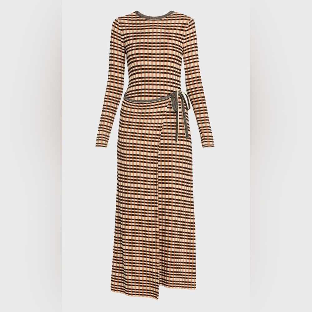 Ulla Johnson Anouk Check Jacquard Wrap Dress